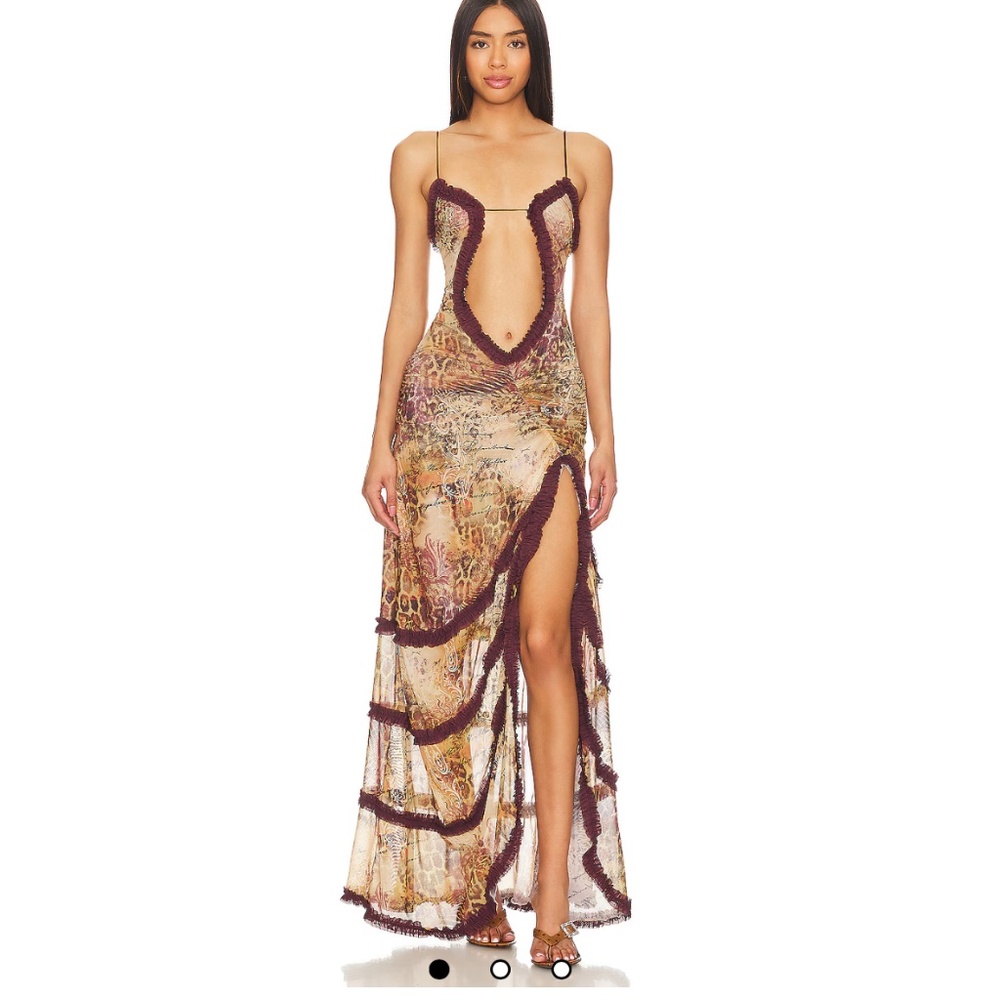 Jaded London Leopard Print Maxi Dress